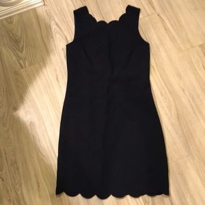 Scalloped navy blue Jcrew dress